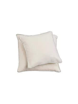 DAVID FUSSENEGGER | Housse de coussin "Sylt" 40x40cm (Anthracite) | weiss
